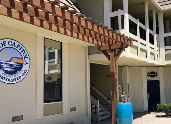 Roundabout Coming to Capitola office building with the Capitola city seal on it