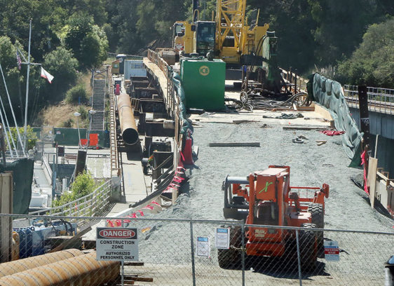 Construction Work Hits Seabright Businesses Hard Construction on a bridge