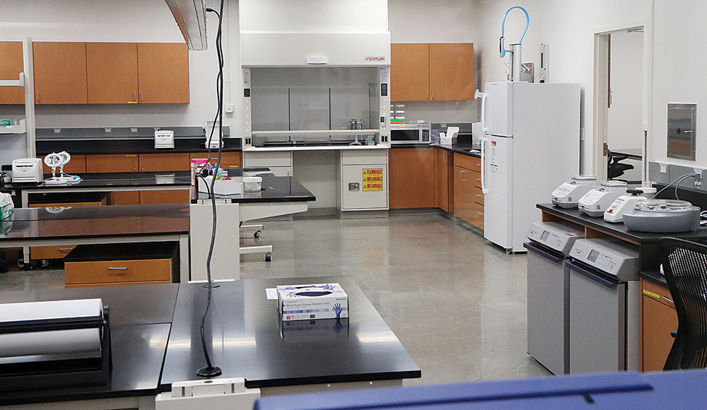 Gleaming lab facility