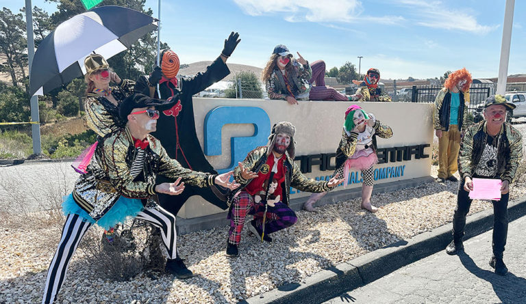 ‘Clowns’ Stage Theatrical Protest at Bomb Component Facility