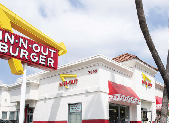 Beef Stewed Opinion accompanying photo of Exterior view of an In-N-Out Burger drive-thru.