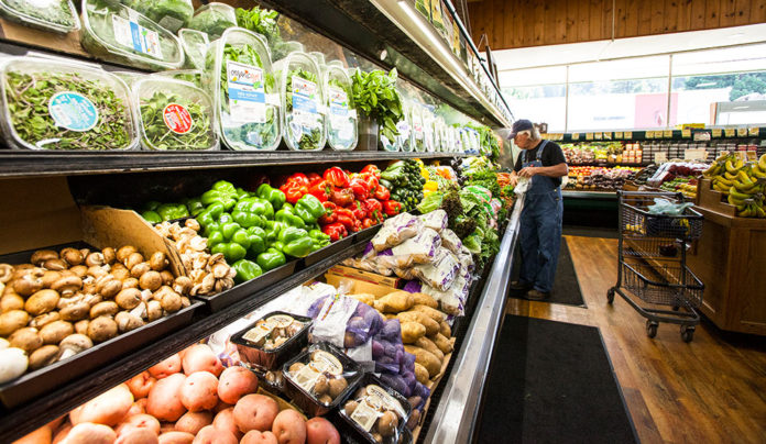 Stem Skills Produce section of Grocery