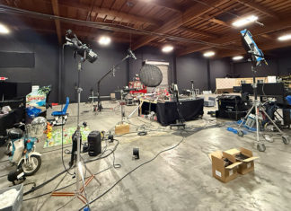 Road to Hollywood Now Runs Through Santa Cruz Room with equipment and room for various film sets