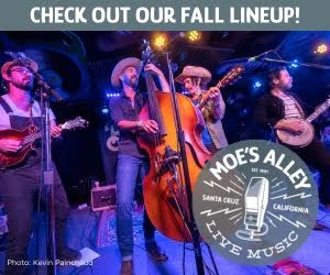 moe's alley, live music in santa cruz california, fall concert lineup
