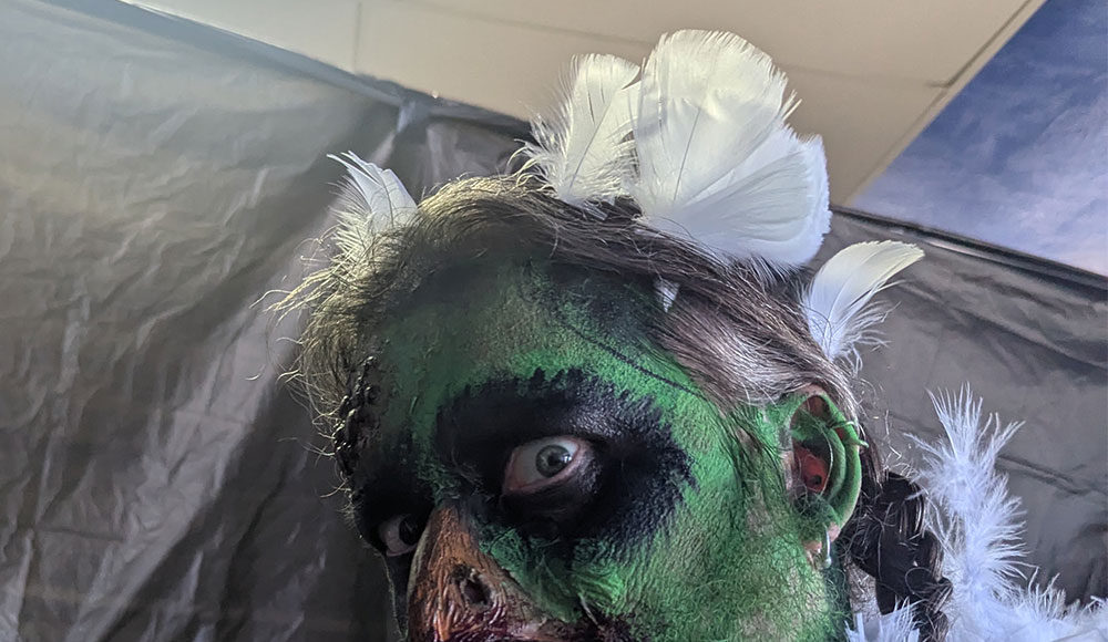 horror chicken make-up