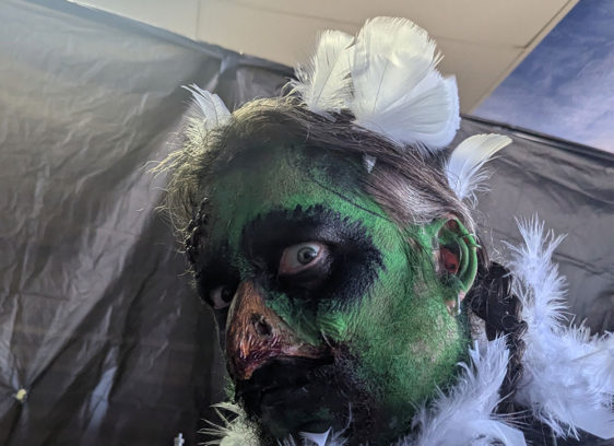 Clucking Around horror chicken make-up