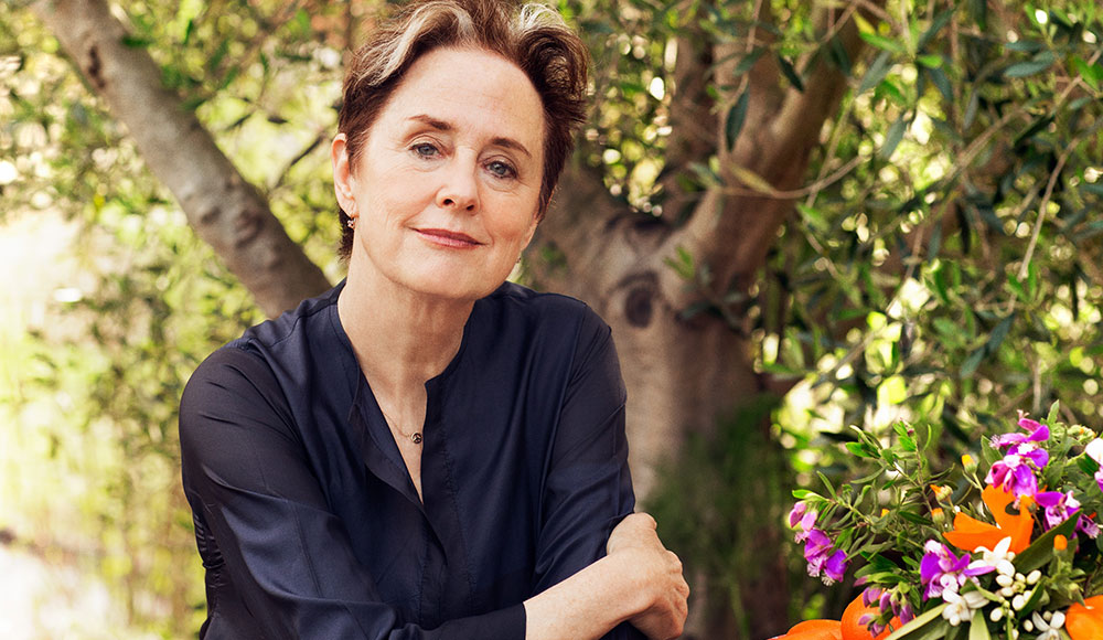 Chez Panisse founder Alice Waters relaxes outdoors