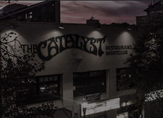 The Editor’s Desk The Catalyst nightclub in downtown Santa Cruz illuminated at dusk.