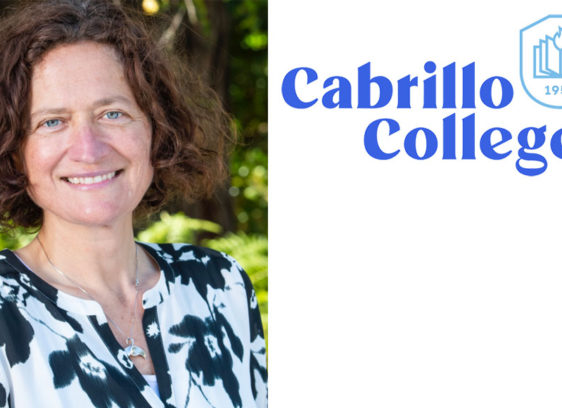 Cabrillo College Selects New President Portrait of a woman next to Cabrillo College logo