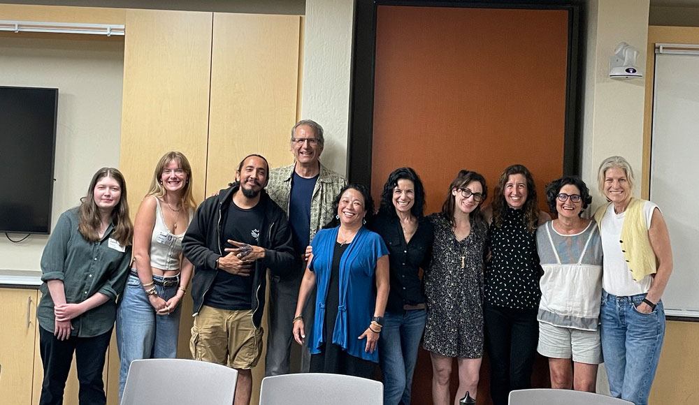 Participants and organizers gathered during a Santa Cruz poetry and education program