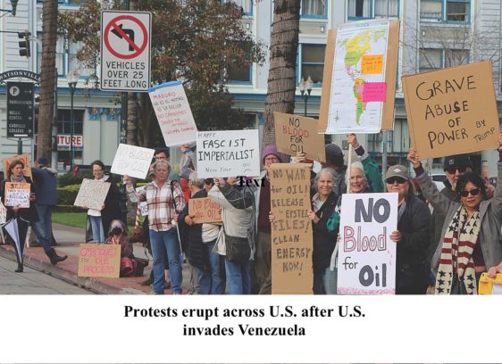 Protesters decry Venezuela invasion