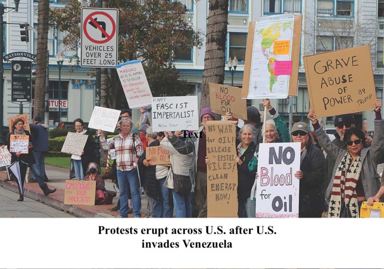 Protesters decry Venezuela invasion
