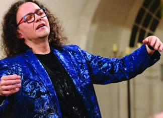 Baroque Bonanza Jörg Reddin conducts during a performance at the Santa Cruz Baroque Festival.