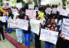 A Show of Student Force Students hold handmade signs during a walkout protest outside Watsonville High School.