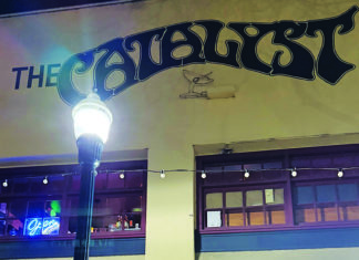 Catalyst Future Discussed Exterior of The Catalyst music venue in downtown Santa Cruz at night.