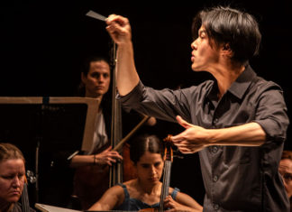 From Beach to Bach Guest conductor Alan Truong leading Espressivo chamber orchestra in performance