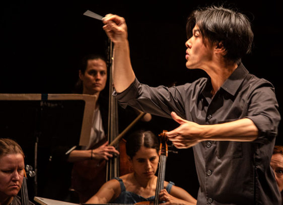 From Beach to Bach Guest conductor Alan Truong leading Espressivo chamber orchestra in performance