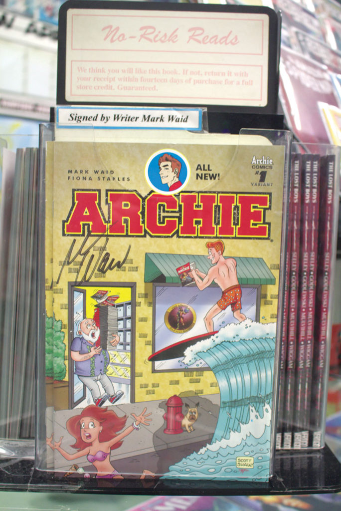 Signed Archie Comics issue displayed inside Atlantis Fantasyworld