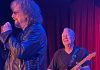 Whammer Jamming Magic Dick performs with guitarist Anson Funderburgh during a live blues show.