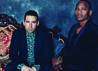 Things to do in Santa Cruz Musicians Alfredo Rodriguez and Pedrito Martinez seated together ahead of an Afro-Cuban jazz performance