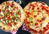 Za Za Boom Two wood-fired pizzas at Pogonip Pizza topped with pepperoni, dill pickles, jalapeño, mozzarella and hot honey.