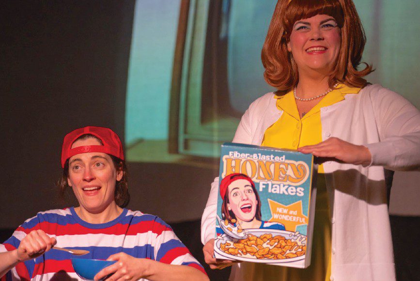 Laney Correa and Manirose Bobisuthi perform in “Ad Hominem” during 8Tens@8 at Actors Theatre in Santa Cruz