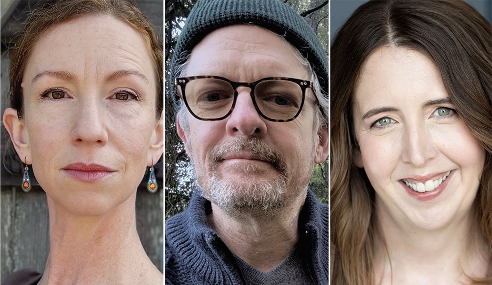 Performers and creators of the UCSC opera The Trial of Spock, including director Sheila Willey, composer Ben Leeds Carson and performer Emily Sinclair.