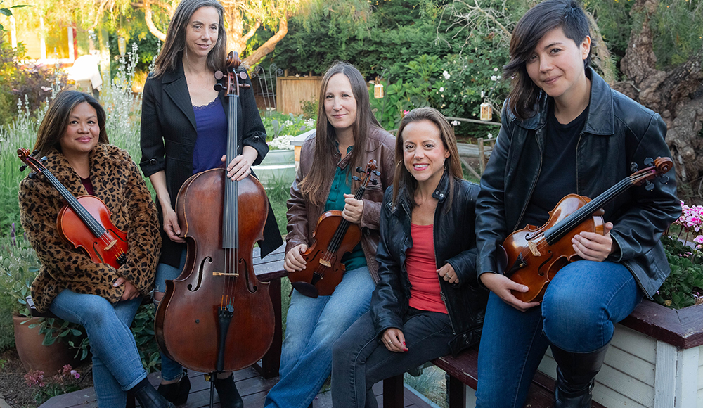 Members of Marea Ensemble, a Santa Cruz chamber group blending voice and strings.