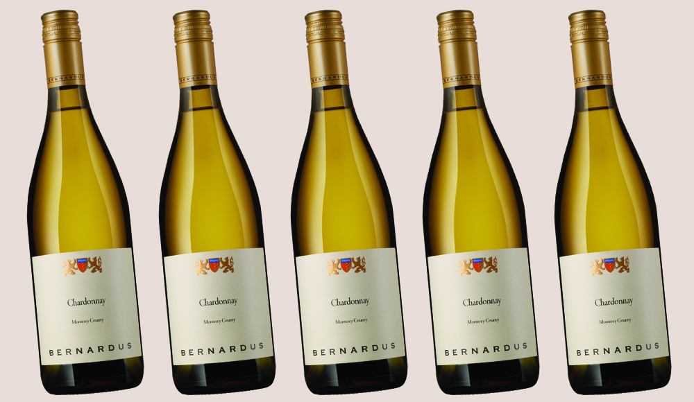 Bottles of Bernardus Chardonnay from Monterey County