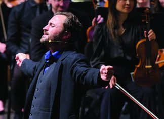 March Madness actor portraying Salieri in Amadeus Santa Cruz Symphony performance