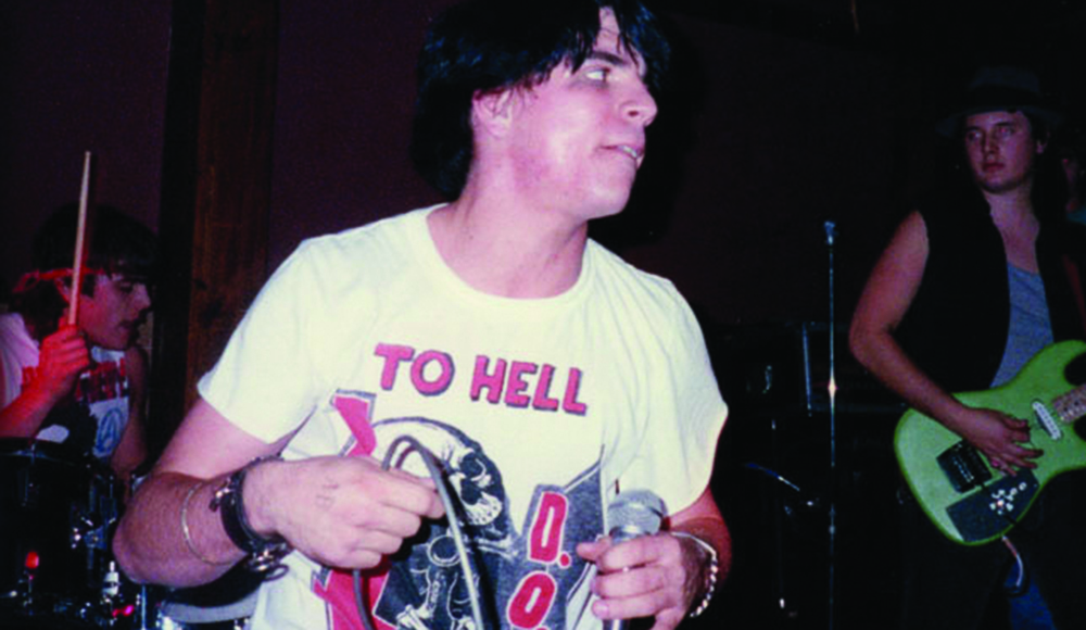 Joe Sib performing with punk band Frontline live on stage