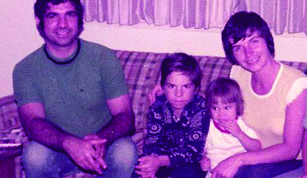 Joe Sib family photo with parents and sibling