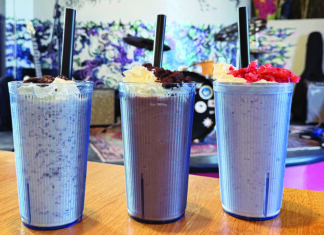 Super Tasty Milkshakes with whipped cream and toppings at Cruz Room Santa Cruz