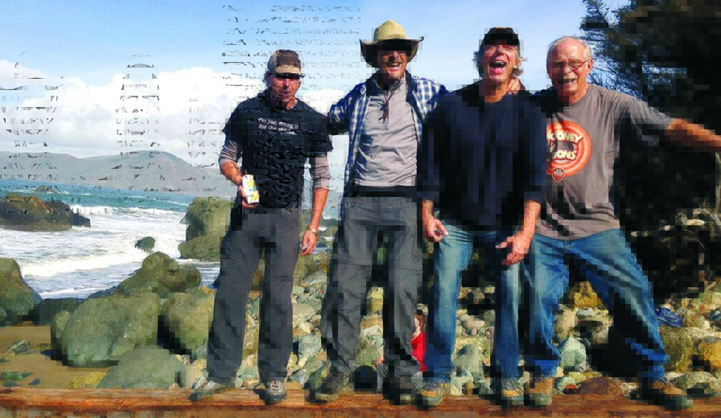 coastal trail hikers rocky shoreline Santa Cruz cliffs