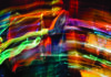 The Editor’s Desk Jazz musician performing with colorful motion blur lighting