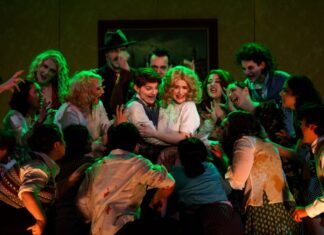 Just Say Yes Cast members perform a scene from Reefer Madness The Musical at Santa Cruz Veterans Hall