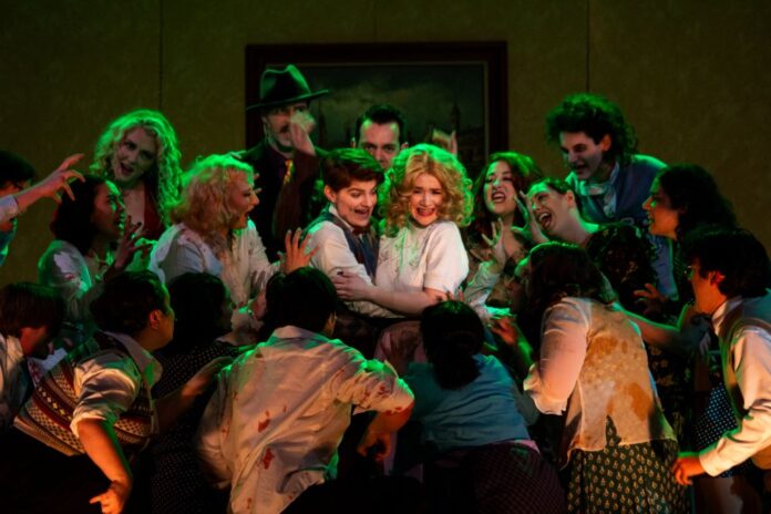 Just Say Yes Cast members perform a scene from Reefer Madness The Musical at Santa Cruz Veterans Hall