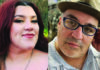 Trigger Plays Kassandra Zarate and Luis Alfaro appear side by side in a promotional image for Mojada at UCSC Theater Arts.