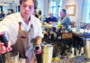 Low-Key Lux Dylan Dunphy mixes cocktail at Low Tide Bar & Grill