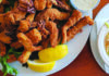 Summer Swell Stagnaro Bros. calamari plate on Santa Cruz Wharf