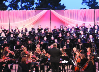 Under the Stars Choir and orchestra perform outdoors at the UCSC Quarry Amphitheater.