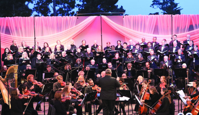 Under the Stars Choir and orchestra perform outdoors at the UCSC Quarry Amphitheater.