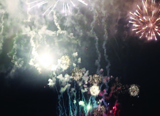 Boom to Bust Fireworks burst through smoke over Santa Cruz County on the Fourth of July