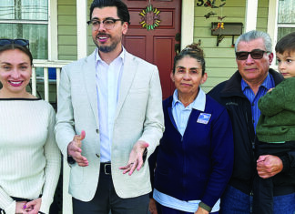 Nuñez Unseats Incumbent Tony Nuñez with his family after being elected Santa Cruz County supervisor