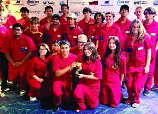 Robot Masters Santa Cruz County high school students from Hephaestus Robotics celebrate winning the MATE ROV World Championship