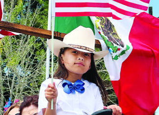 Plenty to Parade Valentina Coyt rides with flags in the Spirit of Watsonville Fourth of July Parade