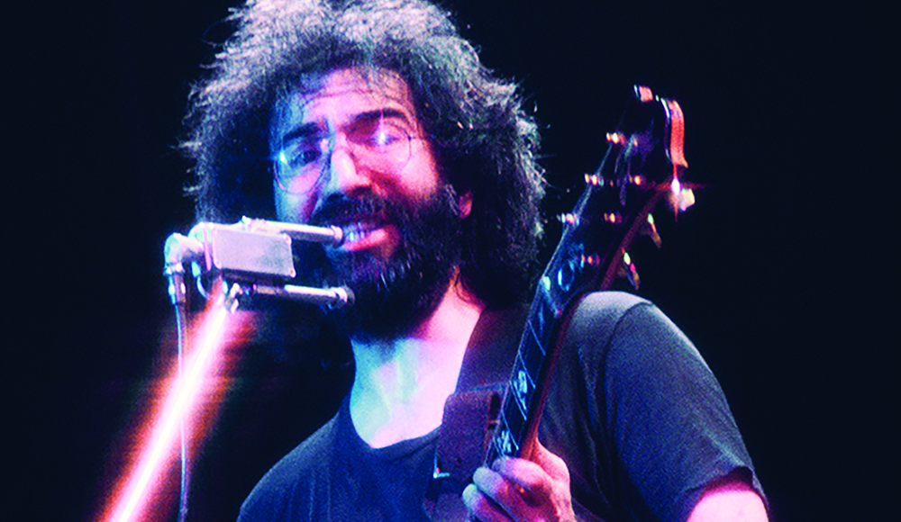 Jerry Garcia performing through paired B&K microphones in 1974