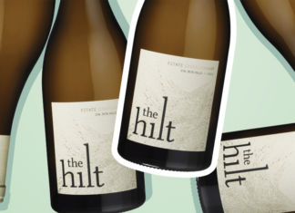 Fruit Full Bottles of The Hilt Estate 2023 Estate Chardonnay from the Santa Rita Hills.