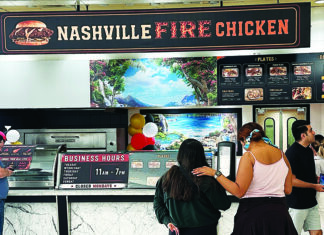 Firebird Customers order at Nashville Fire Chicken inside the Capitola Mall food court.