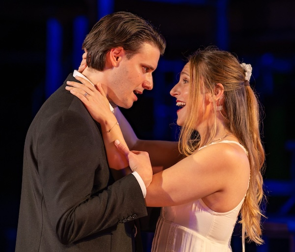 Chris Cherin and Charlotte Boyce Munson perform as Jamie and Cathy in Santa Cruz Shakespeare’s The Last Five Years.